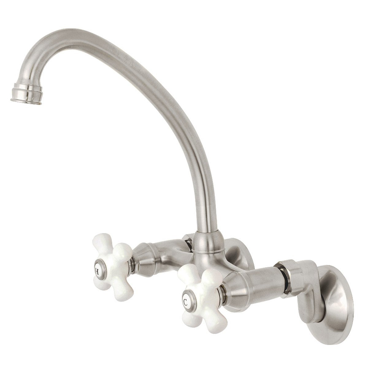 Kingston Brass 2-Hole 2-Handle Wall Mount Kitchen Faucet