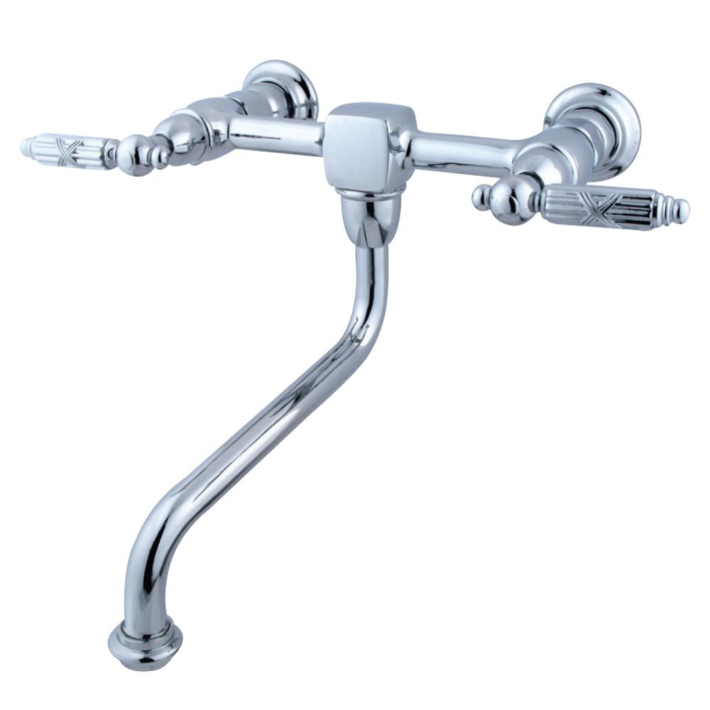 Kingston Brass Heritage 2-Handle Lever Wall Mount Bathroom Faucet
