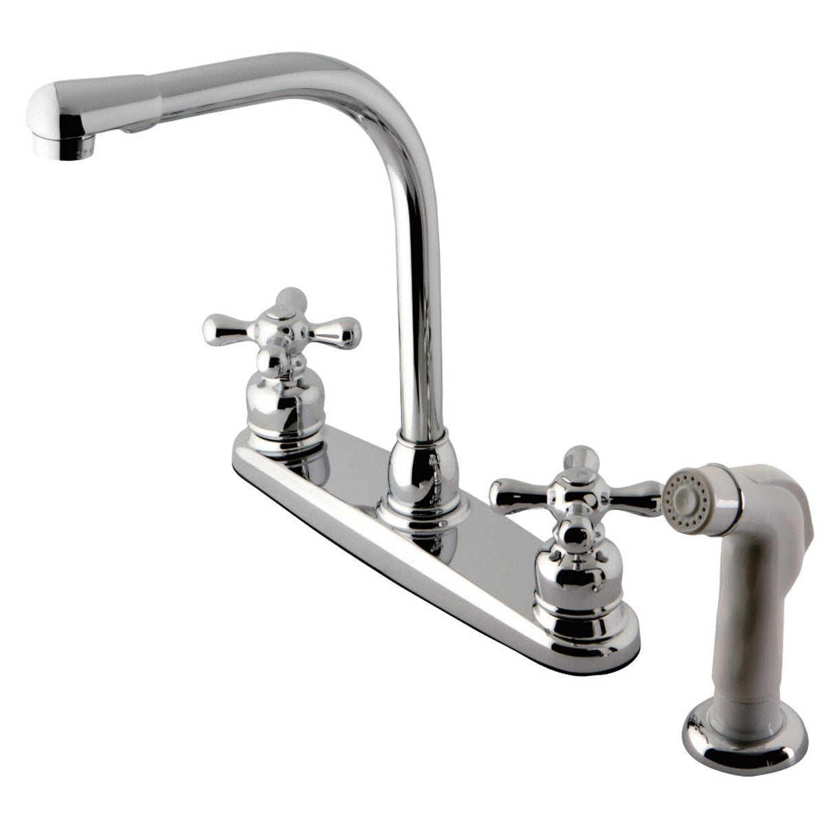 Kingston Brass Victorian Cross-Handle Centerset Kitchen Faucet