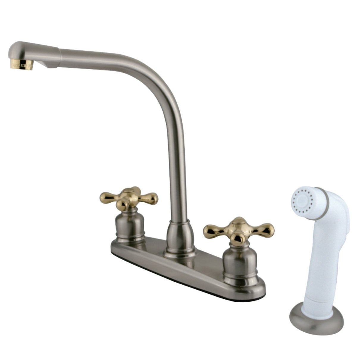 Kingston Brass Victorian Cross-Handle Centerset Kitchen Faucet