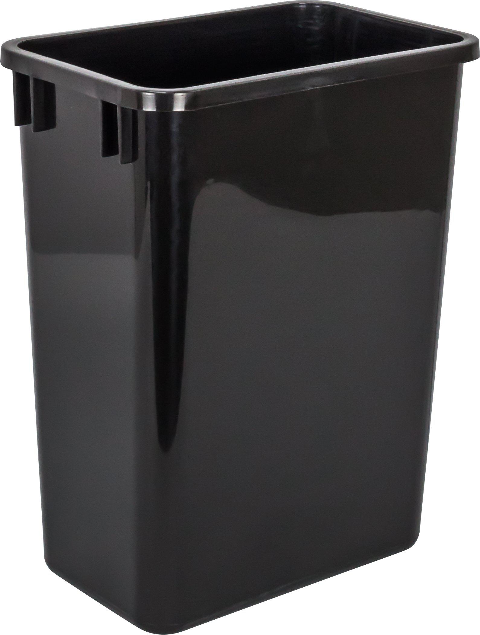 Hardware Resources Black 35-Quart Plastic Waste Container