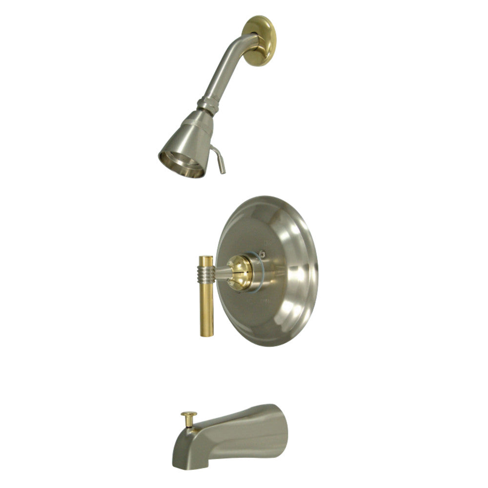 Kingston Brass Milano Single Handle Solid Brass Tub and Shower Faucet
