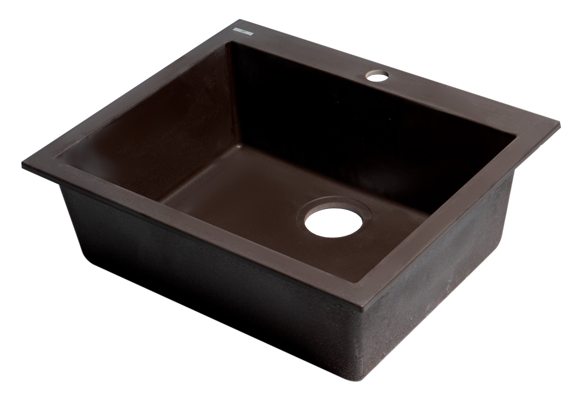 Alfi Brand 24" Drop-In Single Bowl Granite Composite Kitchen Sink-DirectSinks