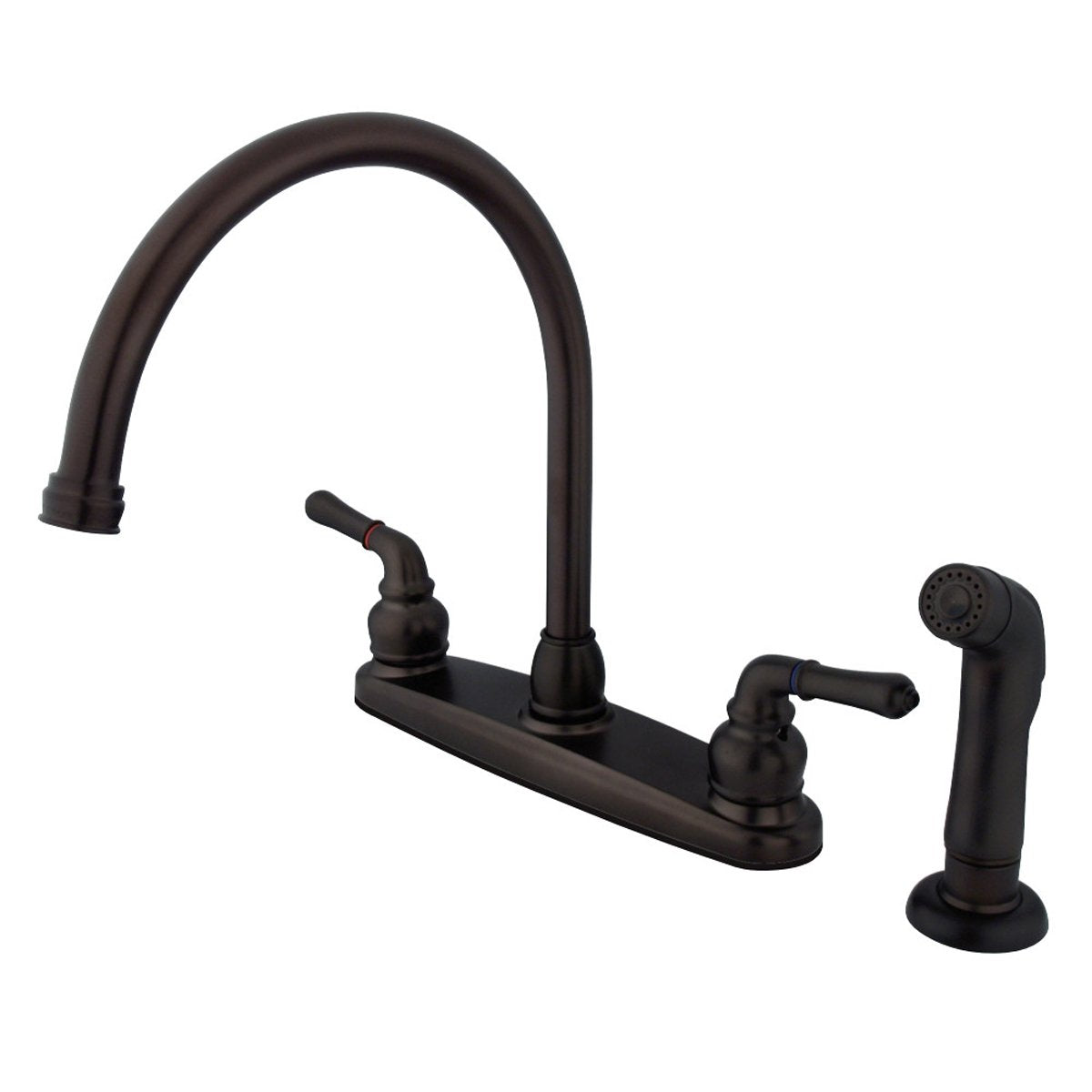 Kingston Brass Magellan 8-Inch Centerset Deck Mount Kitchen Faucet
