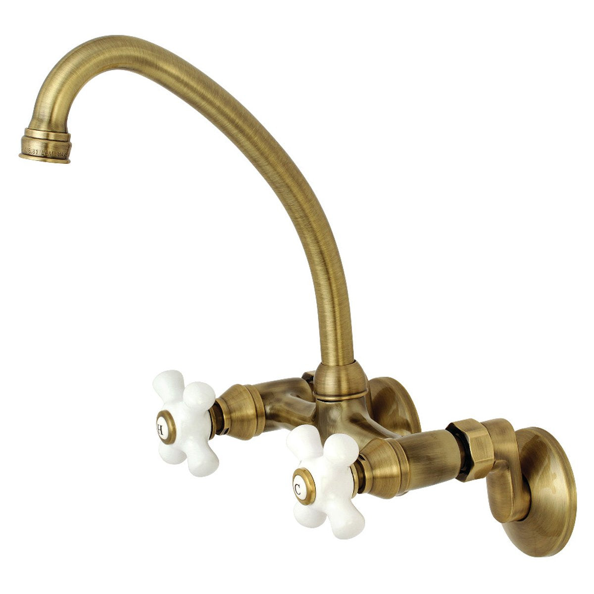 Kingston Brass 2-Hole 2-Handle Wall Mount Kitchen Faucet