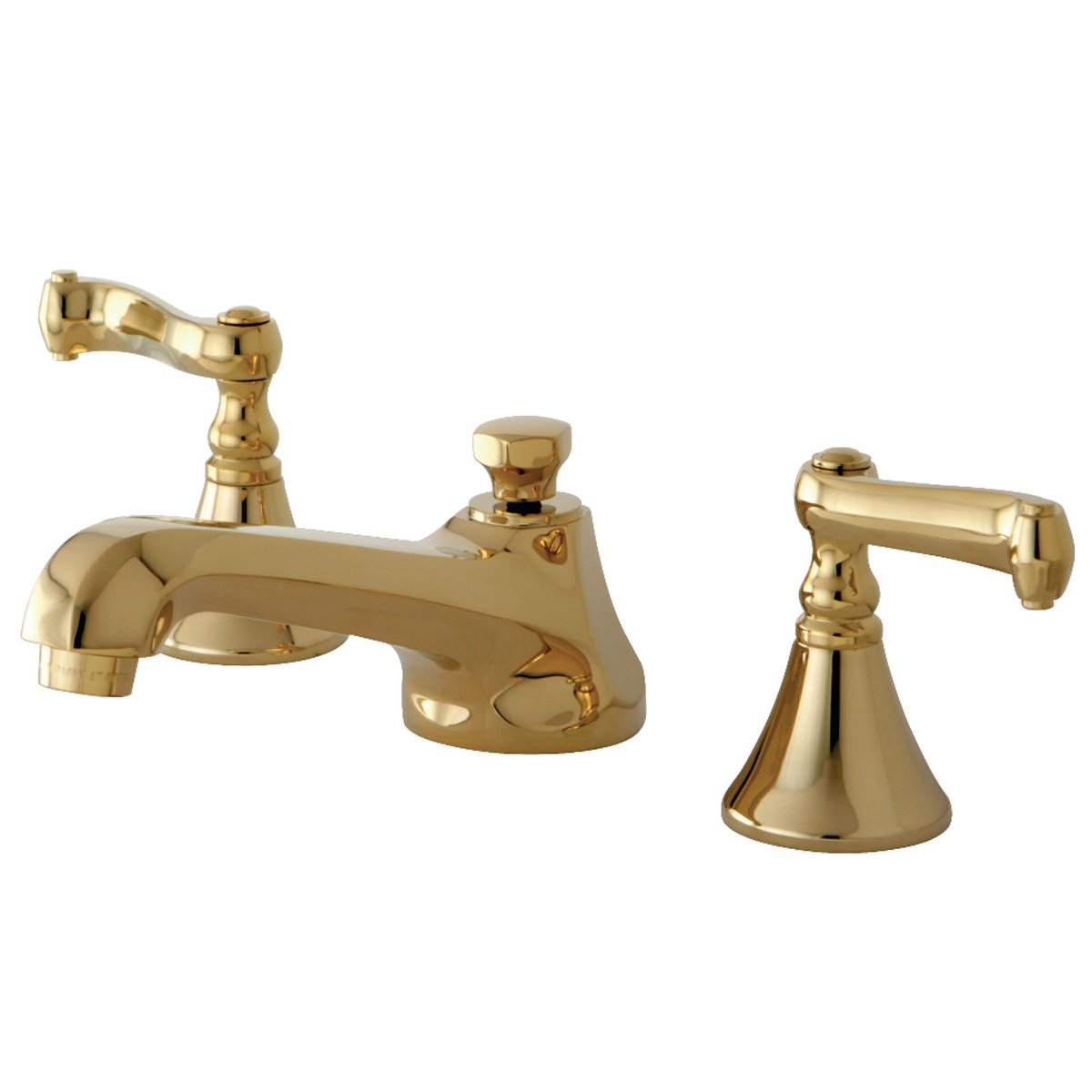 Kingston Brass Lever-Handle 8-Inch Widespread Bathroom Faucet-DirectSinks