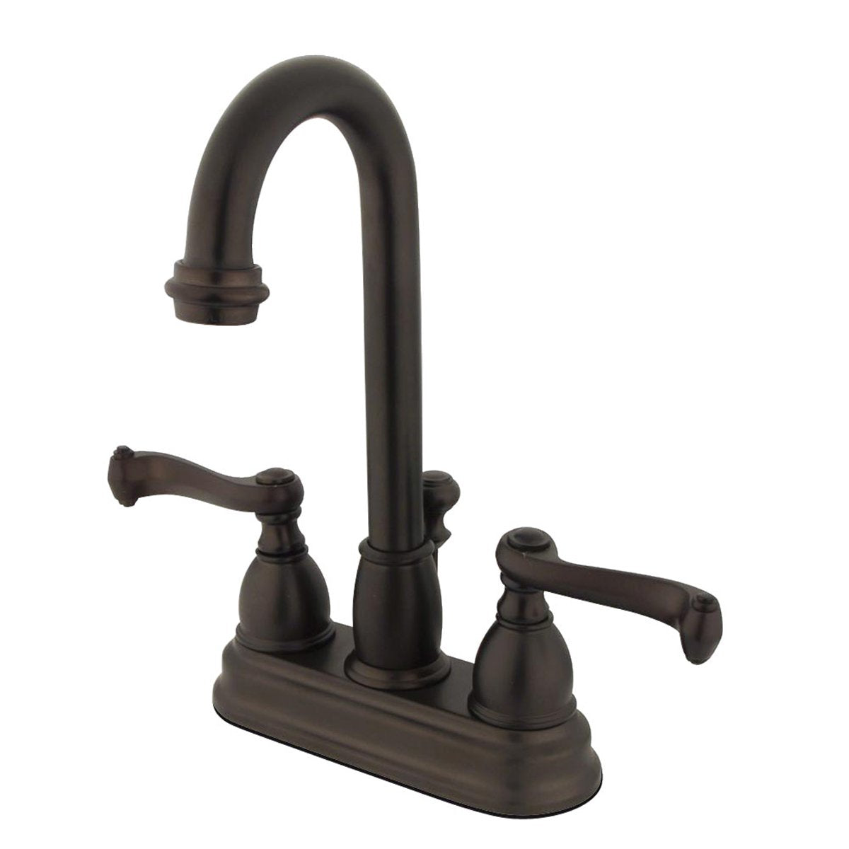 Kingston Brass Royale 4-Inch Centerset Deck Mount Bathroom Faucet