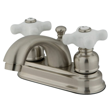 Kingston Brass KB3608PX 4-Inch Centerset Bathroom Faucet in Brushed Nickel-DirectSinks