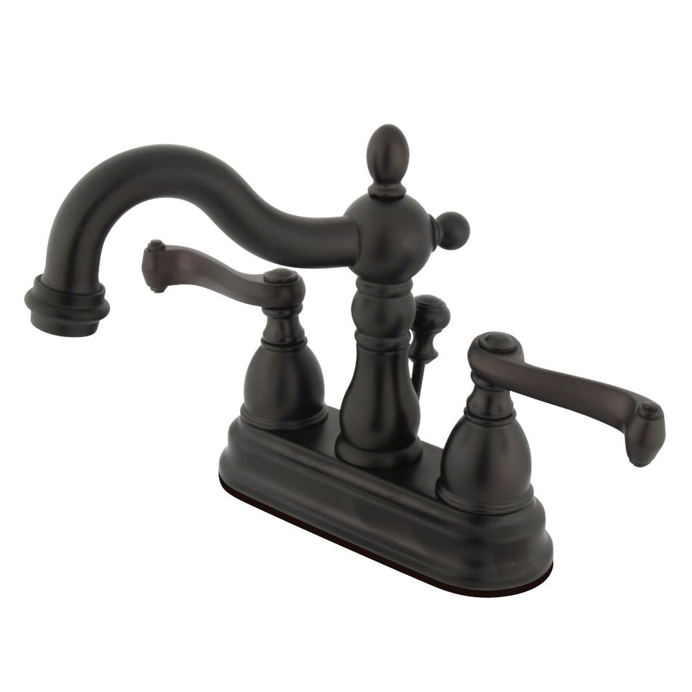 Kingston Brass Heritage 4" Centerset Deck Mount 3-Hole Bathroom Faucet