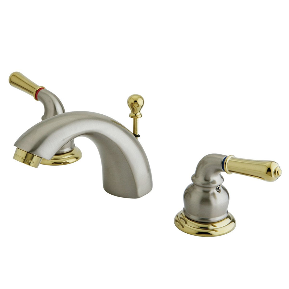 Kingston Brass Lever-Handle Mini-Widespread Bathroom Faucet-DirectSinks