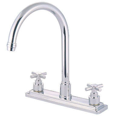 Kingston Brass Cross-Handle 8-Inch Centerset Kitchen Faucet-DirectSinks