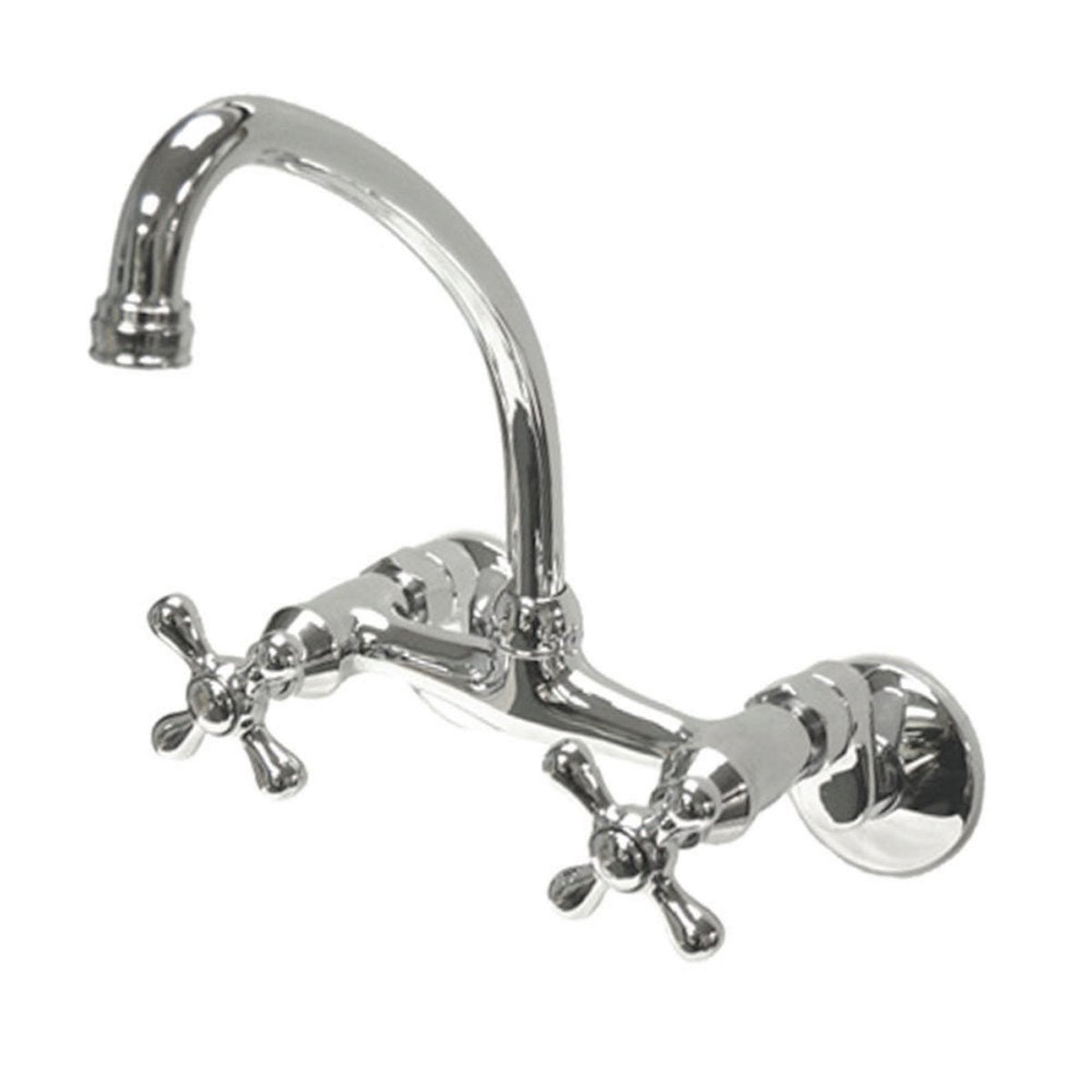 Kingston Brass Kingston 6" Adjustable Center Wall Mount Kitchen Faucet in Polished Chrome-DirectSinks