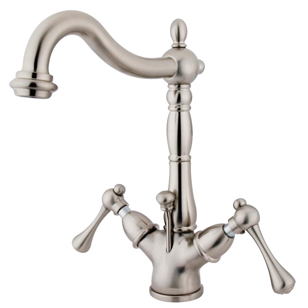 Kingston Brass Heritage 4" Centerset Bathroom Faucet with Pop-Up Drain