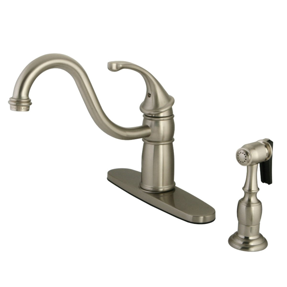 Kingston Brass Georgian 8" Centerset Kitchen Faucet with Brass Sprayer