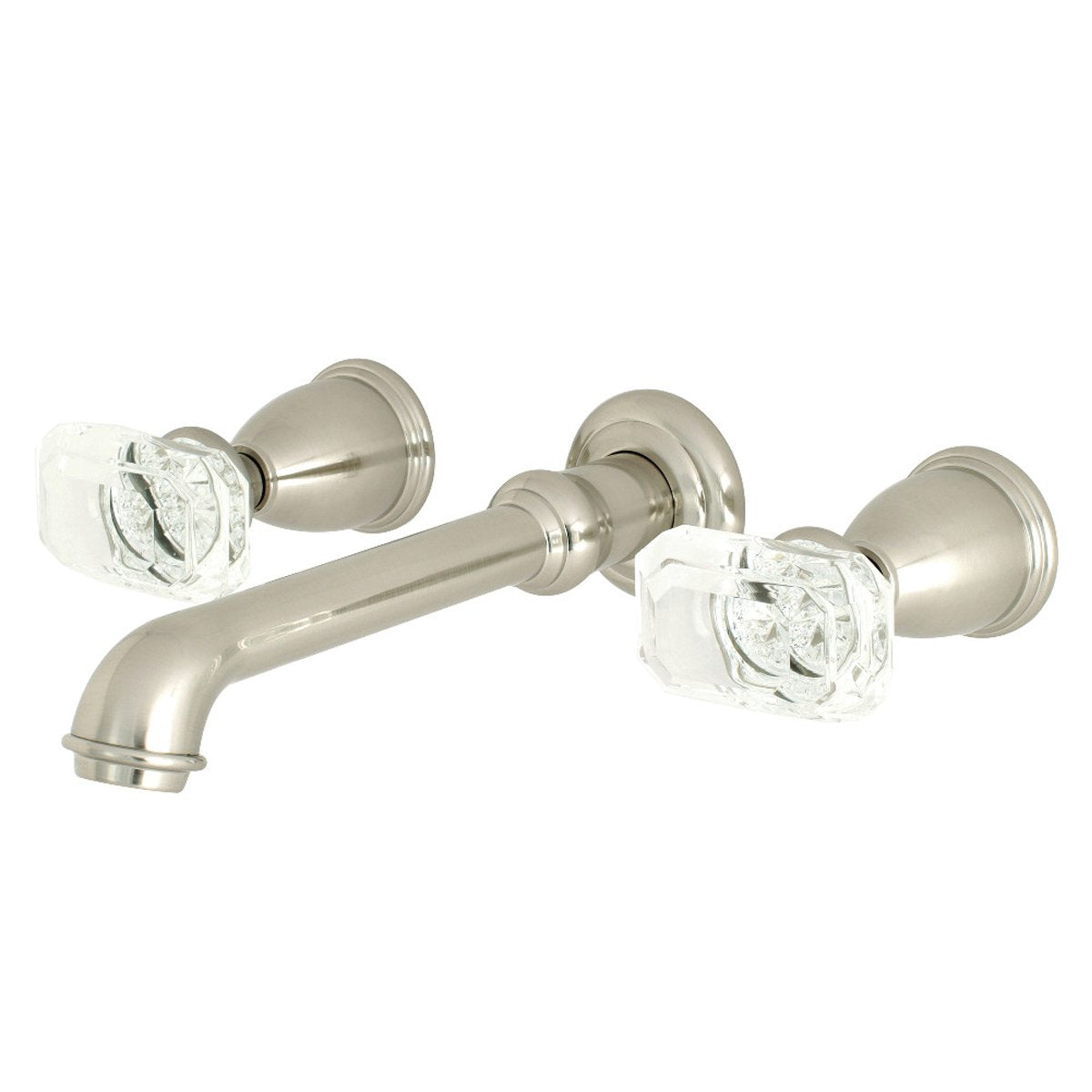Kingston Brass Krystal Onyx Two-Handle Wall Mount Bathroom Faucet