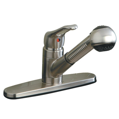 Kingston Brass Wyndham Single-Handle Pull-Out Kitchen Faucet-DirectSinks
