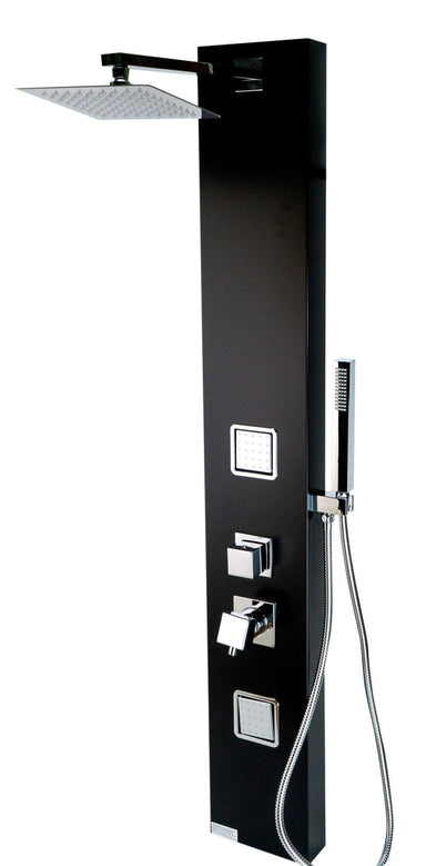 Alfi Brand Aluminum Shower Panel with 2 Body Sprays and Rain Shower Head-DirectSinks