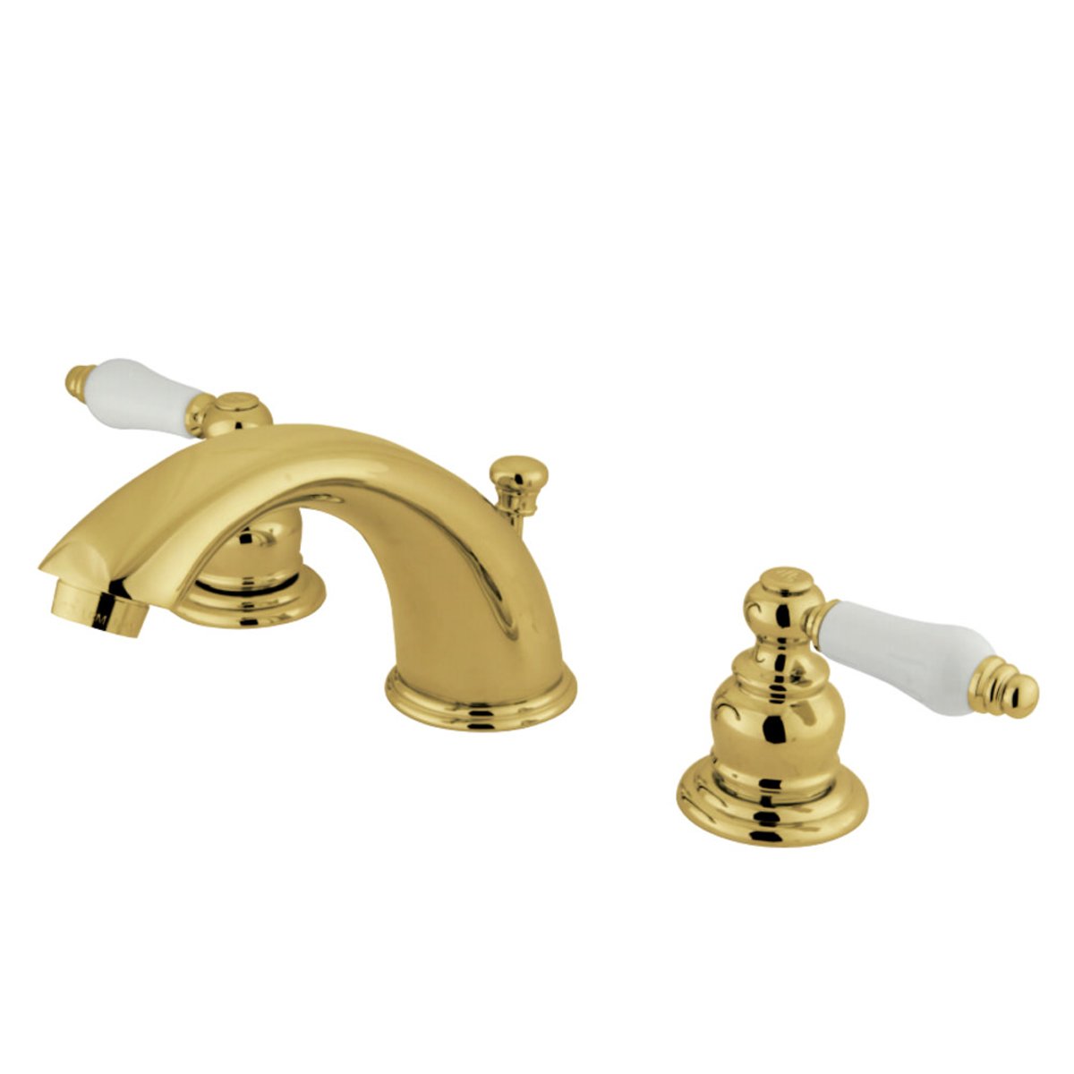Kingston Brass KB972PL Widespread Bathroom Faucet in Polished Brass-DirectSinks
