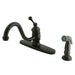Kingston Brass Deck Mount 8-Inch Centerset Kitchen Faucet-DirectSinks